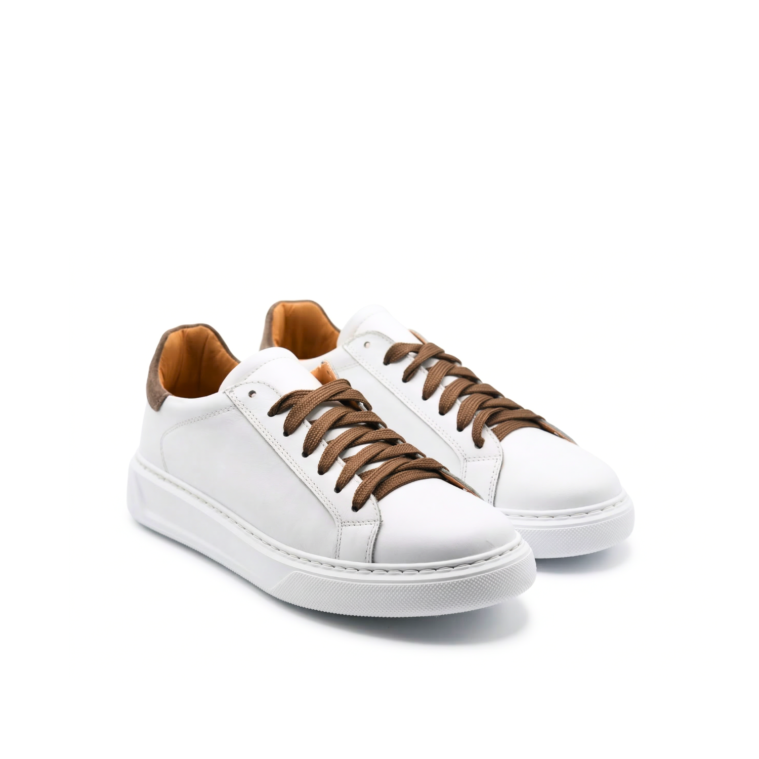 Airon herensneakers van leer met witte zool