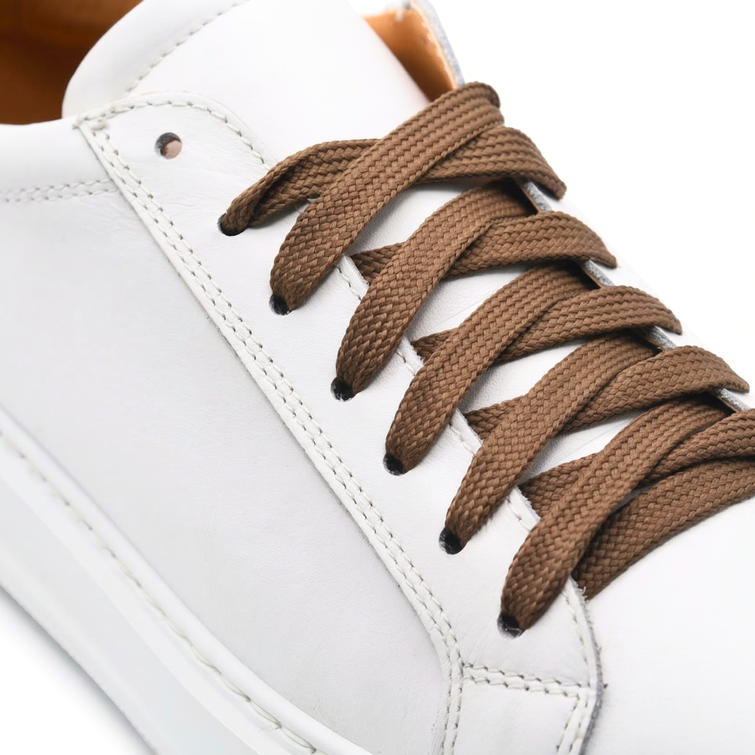 Airon herensneakers van leer met witte zool