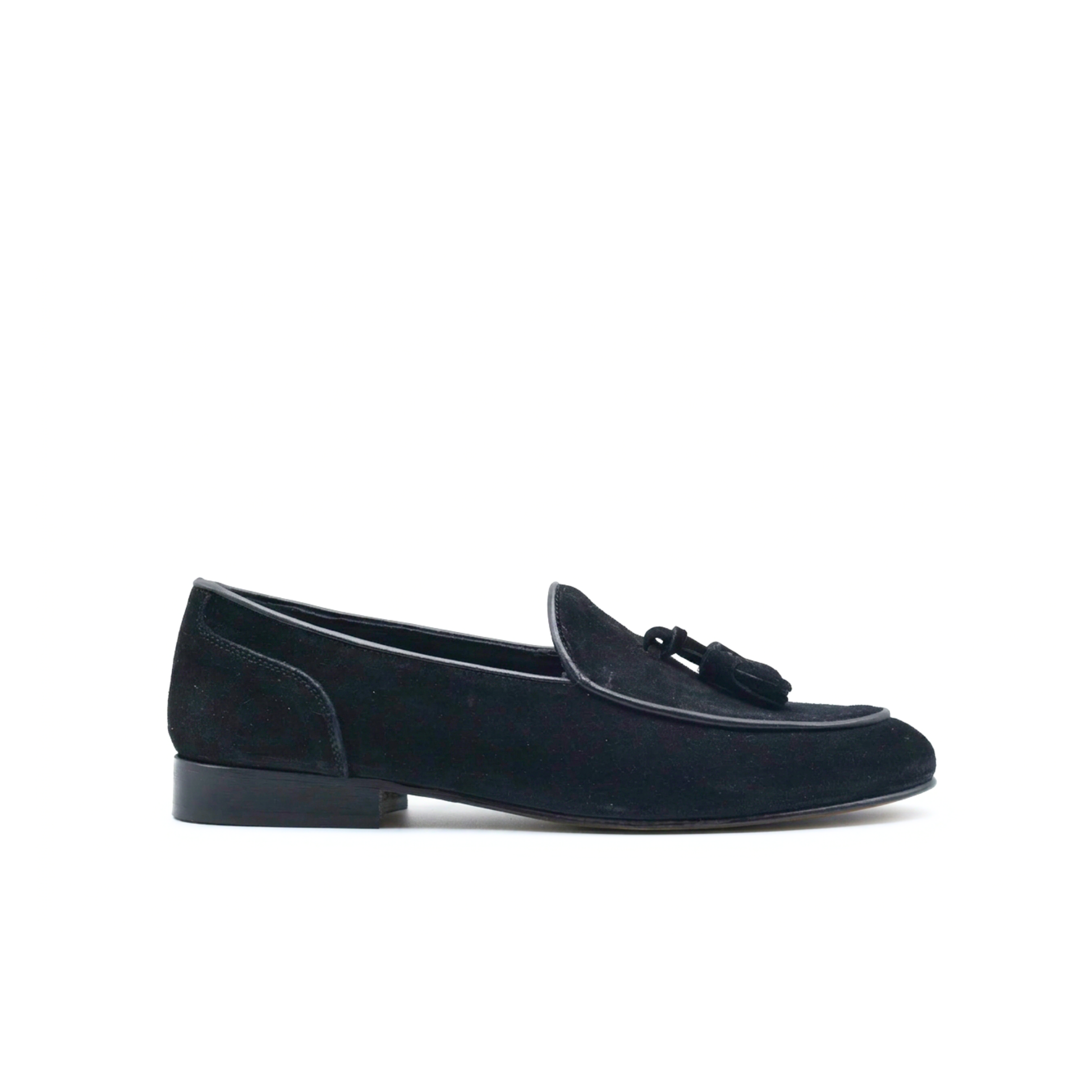 Loafer luxe mocassin heren in suède met leren zool