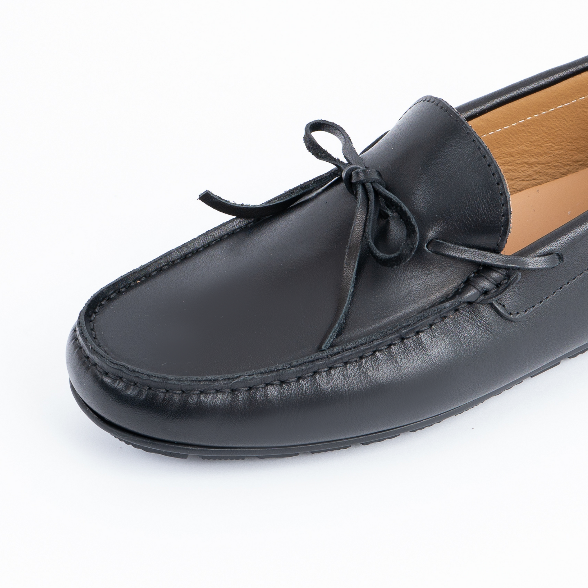 Cruise mocassins van leer met veters en rubberen zool