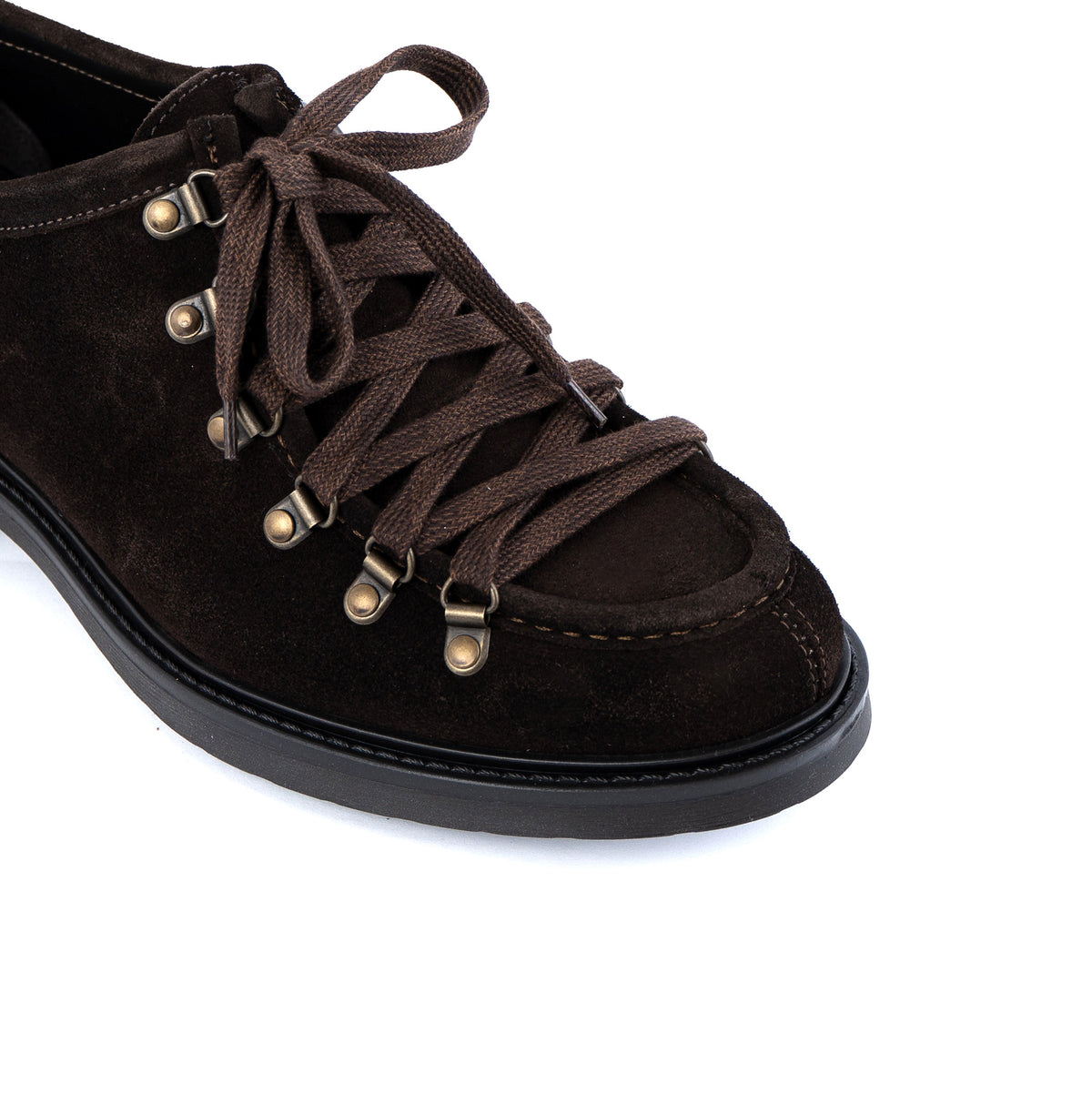 Trek leren veterschoenen van suède