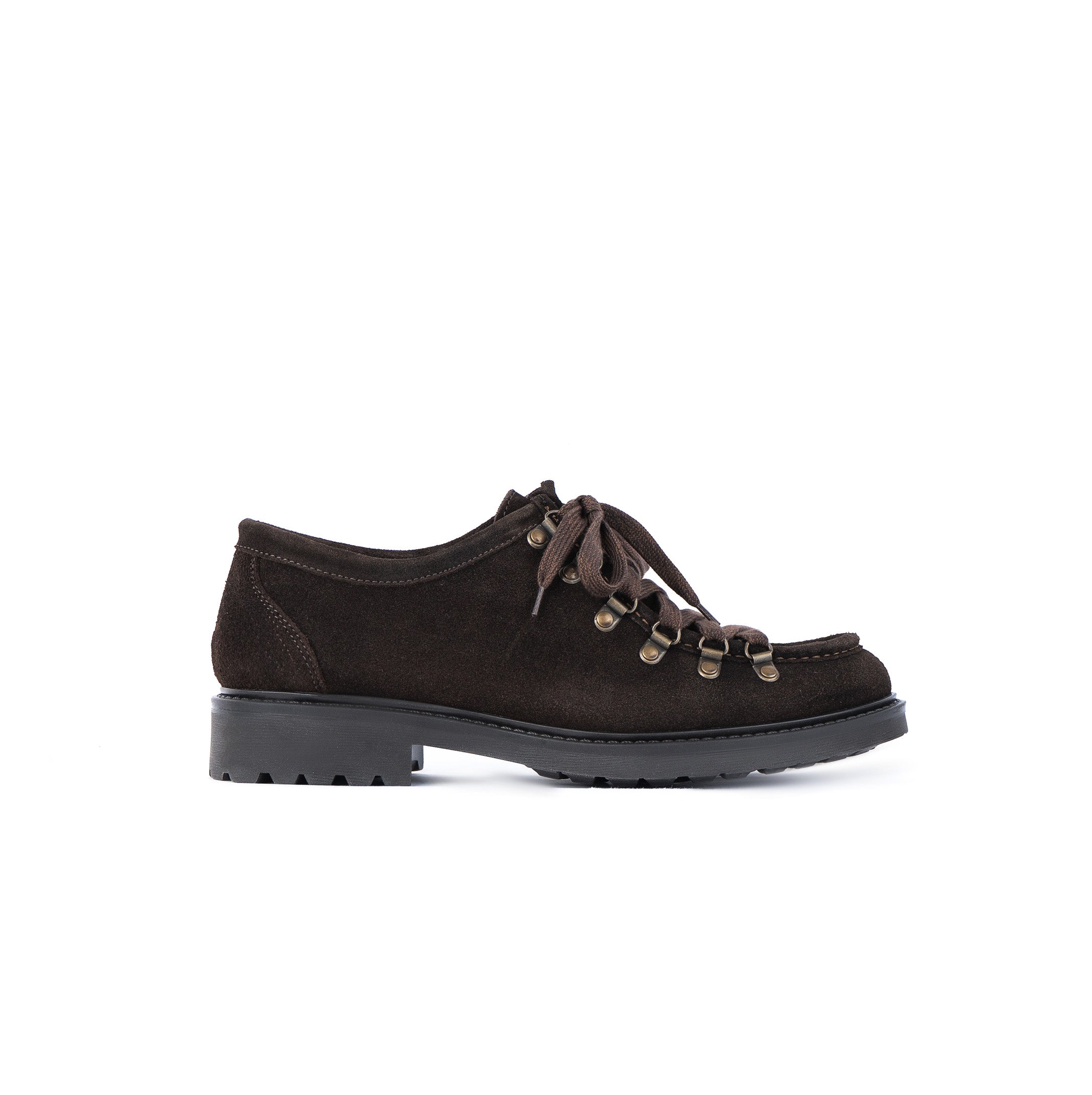 Trek leren veterschoenen van suède