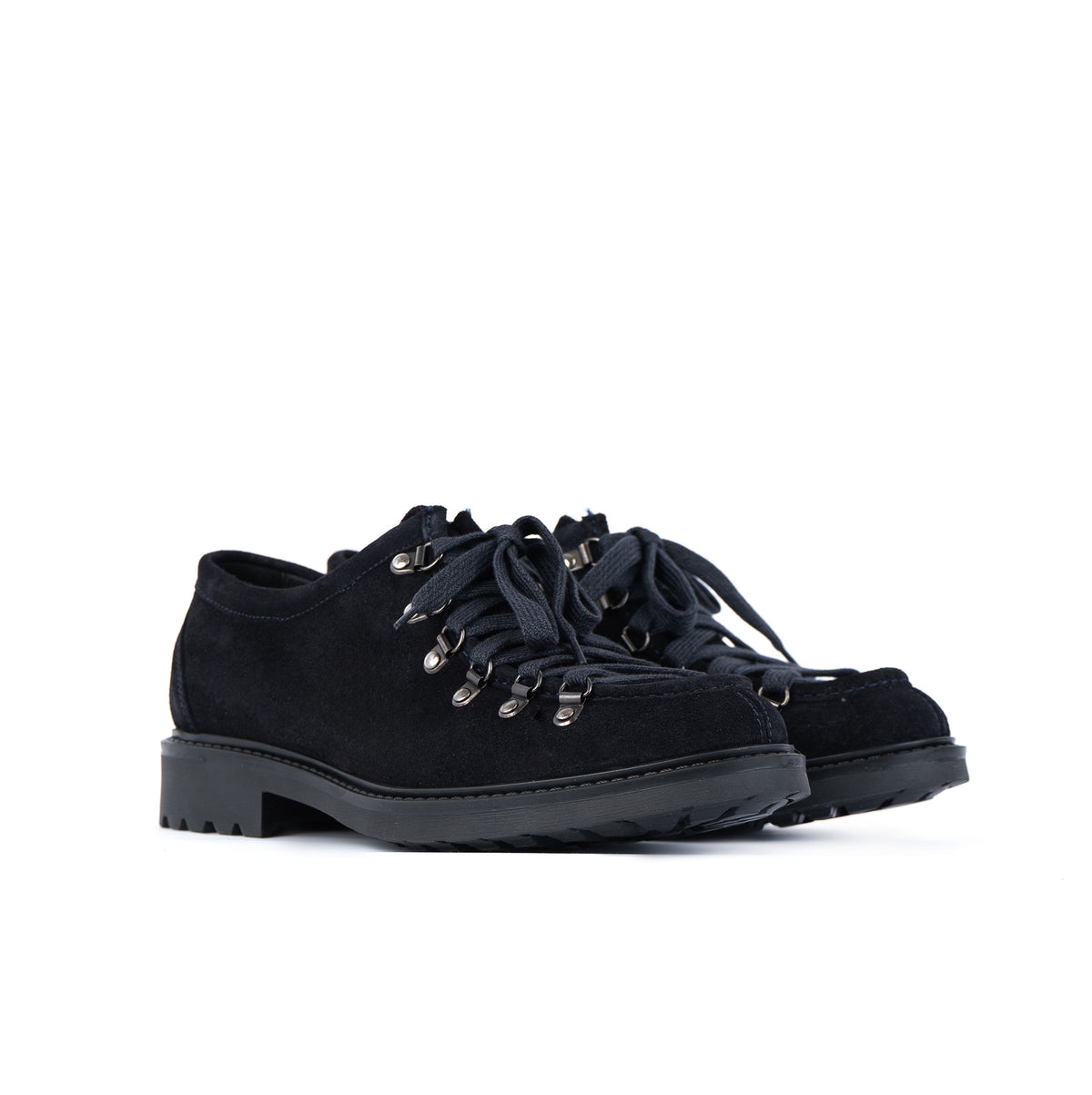 Trek leren veterschoenen van suède