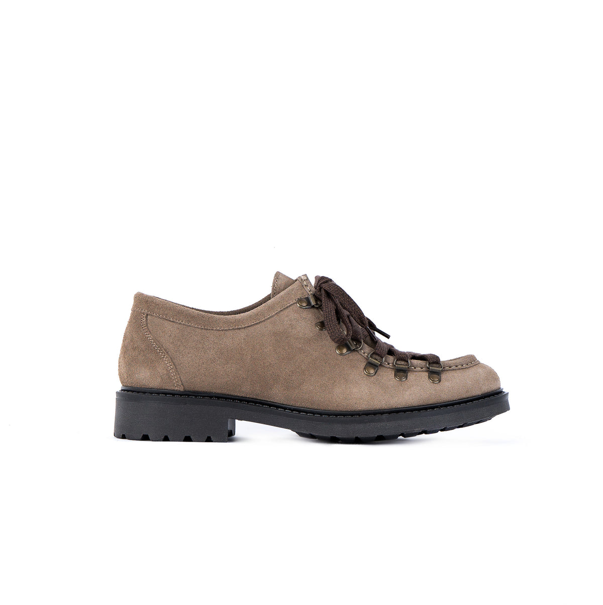 Trek leren veterschoenen van suède