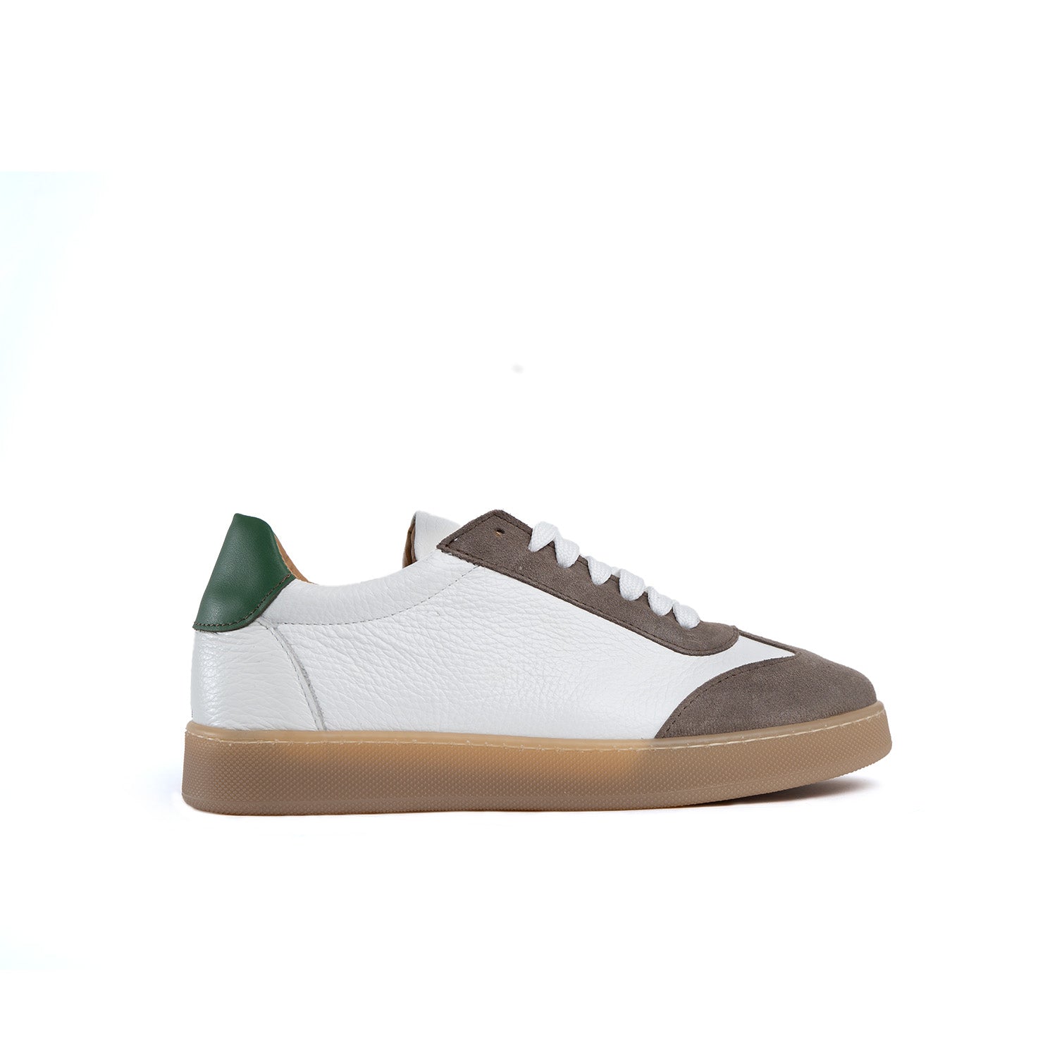 Fusion sneakers lichte amberkleurige zool heren in echt bottolaat leer