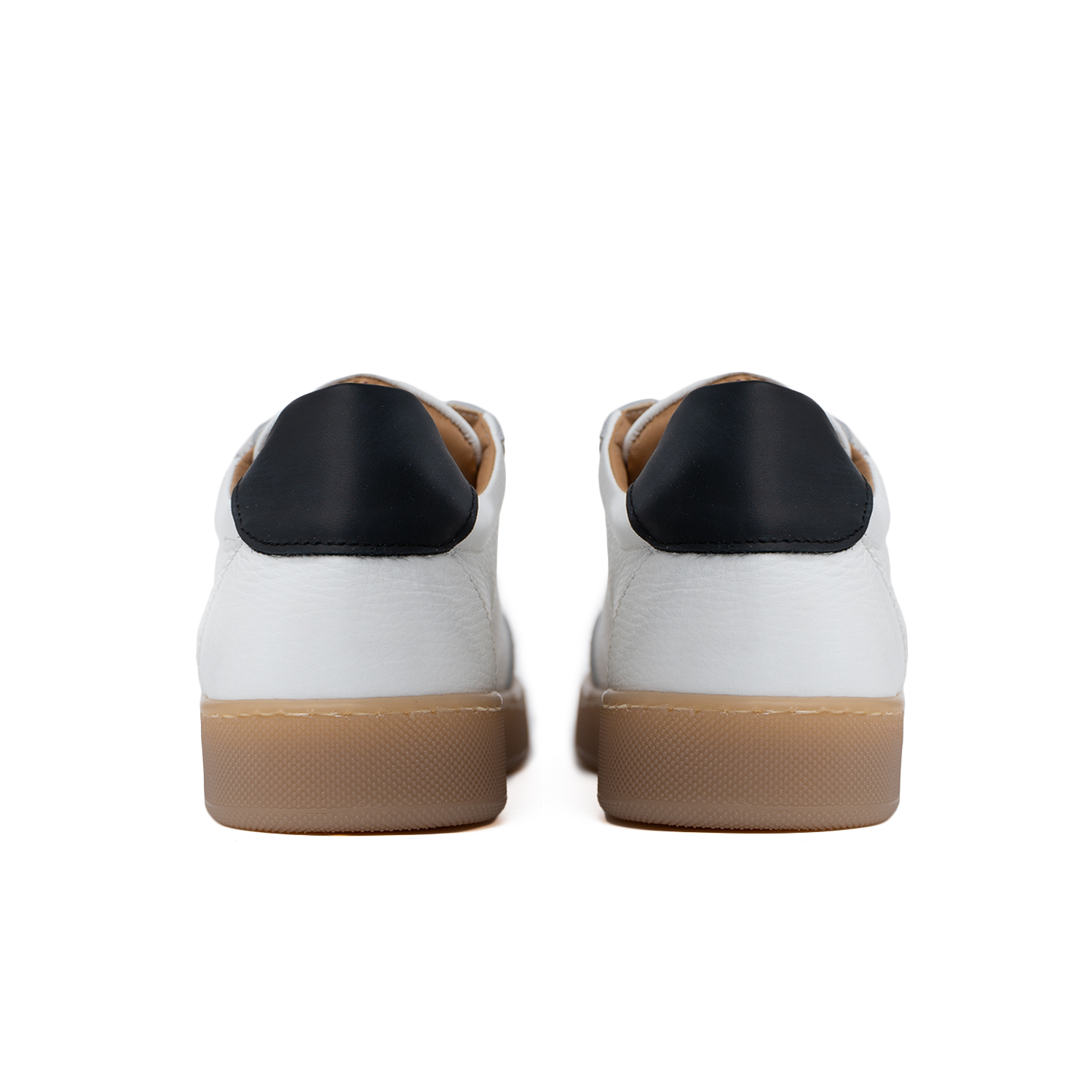 Fusion sneakers lichte amberkleurige zool heren in echt bottolaat leer