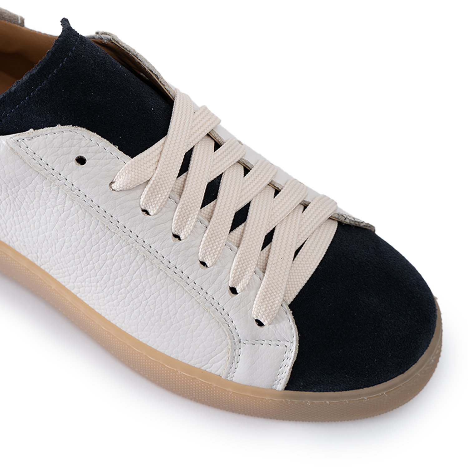 Urban Sneakers Heren Echt Leer Gebotteld Suède Inzetstukken